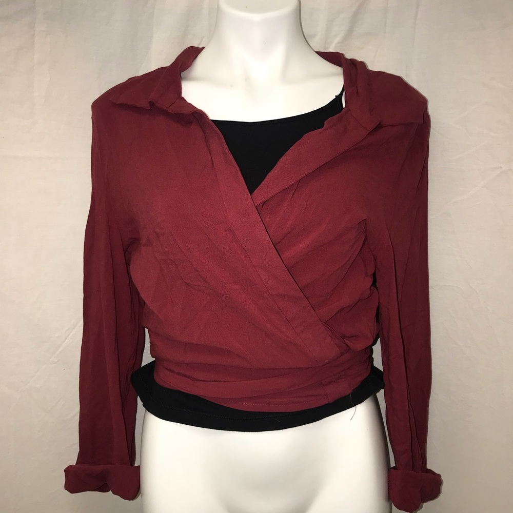 Women's wrap crop top